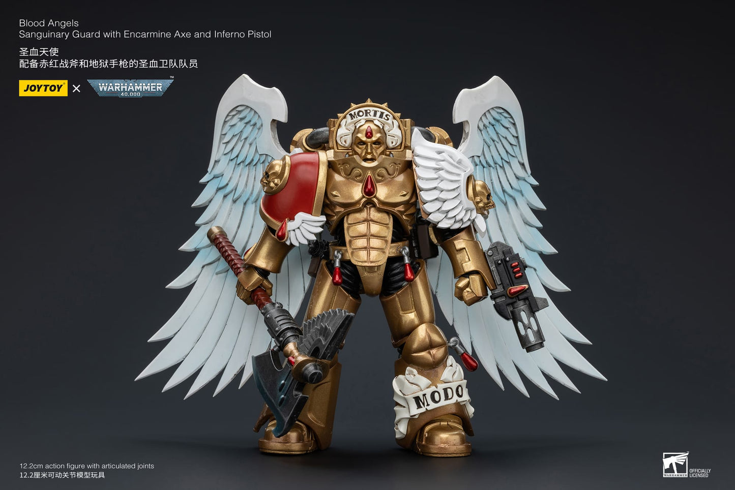 JoyToy Warhammer 40K Blood Angels Sanguinary Guard With Axe And Pistol 1/18 (UK)