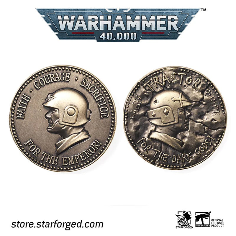 Warhammer 40K Astra Militarum Starforged Cadian Shock Troops Decision Coin