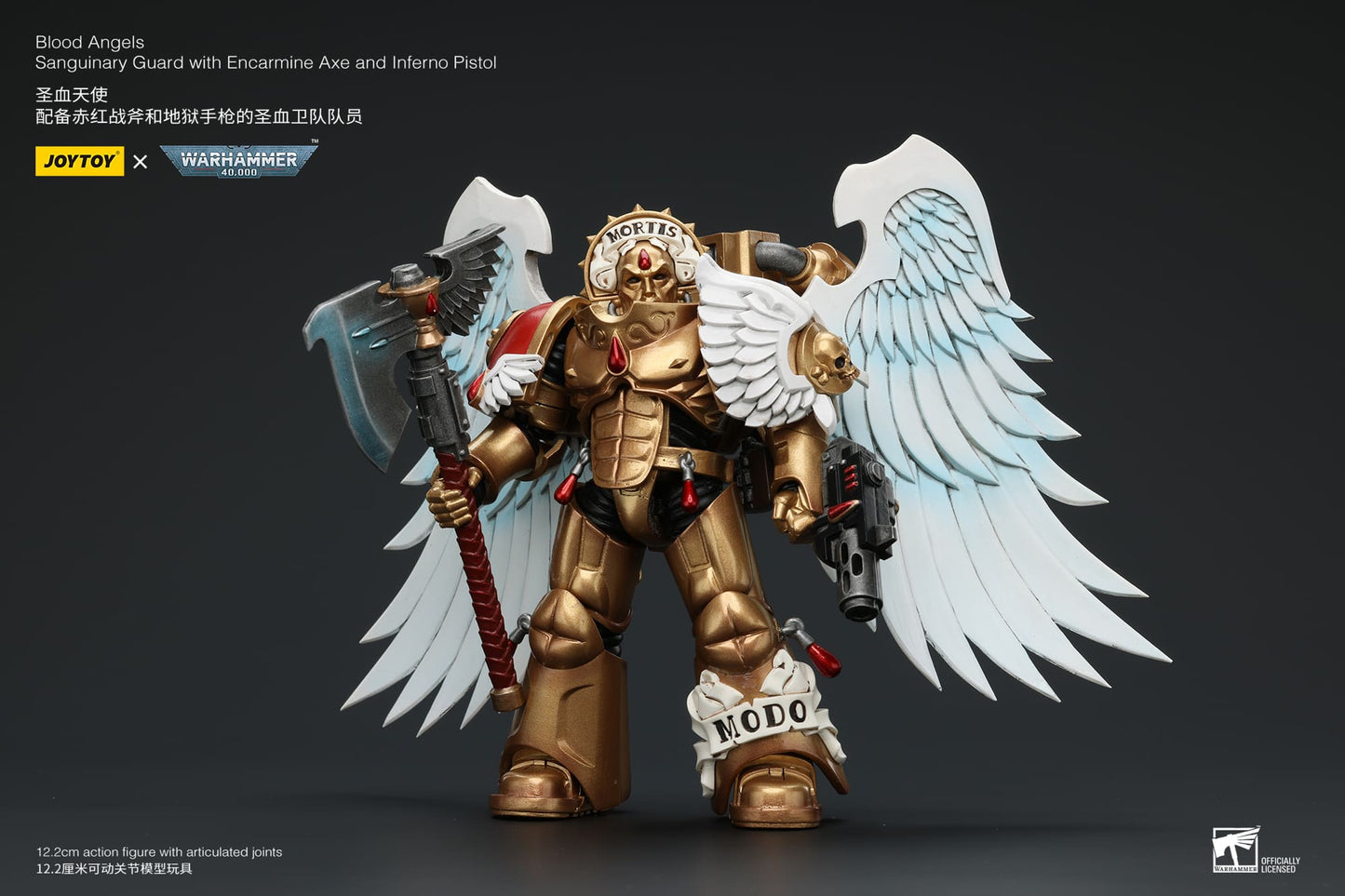 JoyToy Warhammer 40K Blood Angels Sanguinary Guard With Axe And Pistol 1/18 (UK)