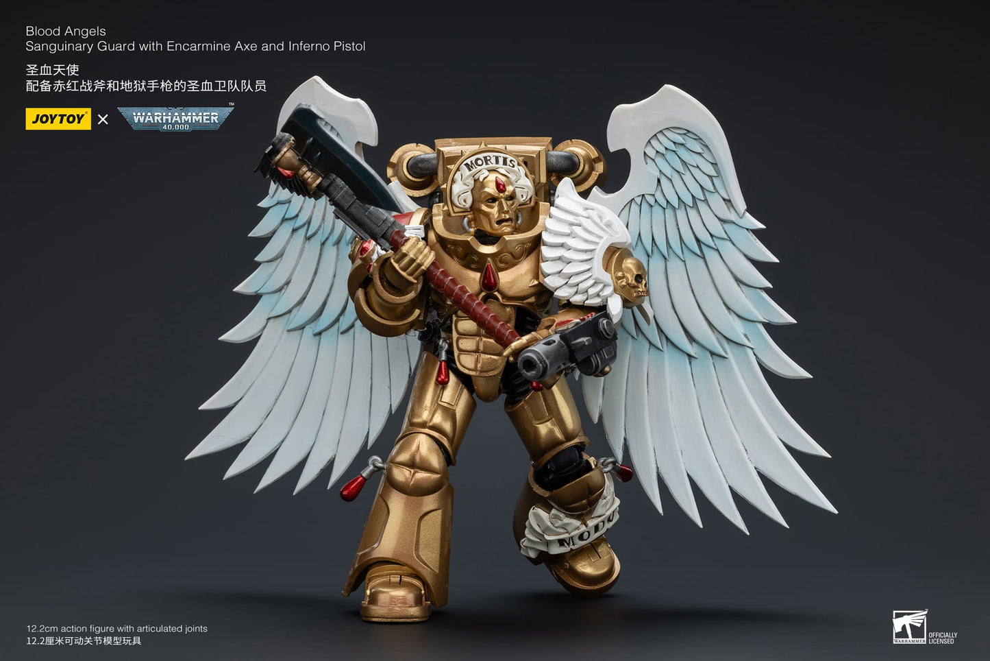 JoyToy Warhammer 40K Blood Angels Sanguinary Guard With Axe And Pistol 1/18 (UK)