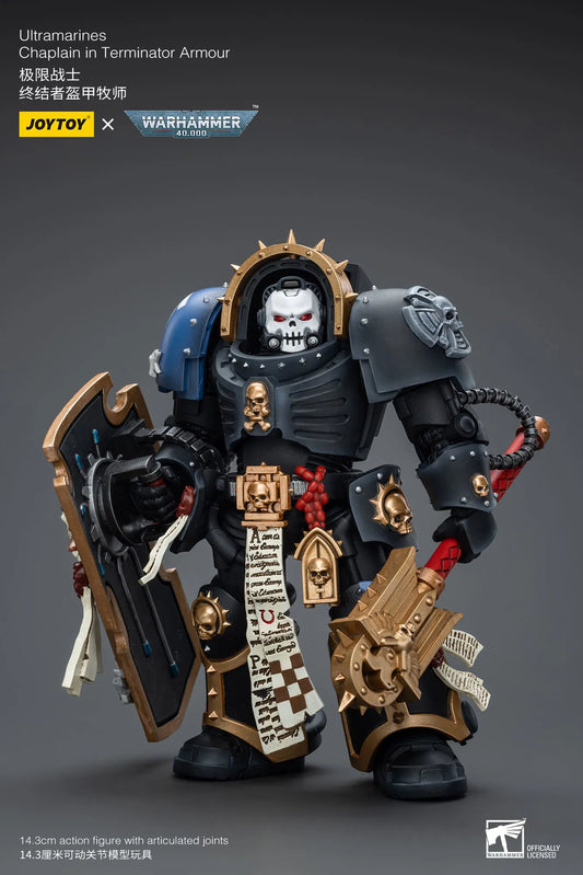 JoyToy Warhammer 40K Ultramarines Chaplain in Terminator Armour 1/18 (UK)