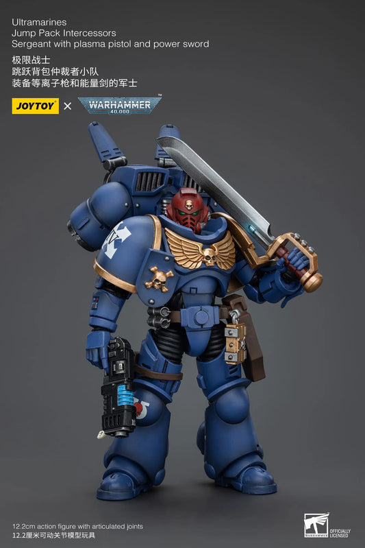 JoyToy Warhammer 40K Ultramarines Jump Pack Intercessors Sergeant 1/18 (UK)