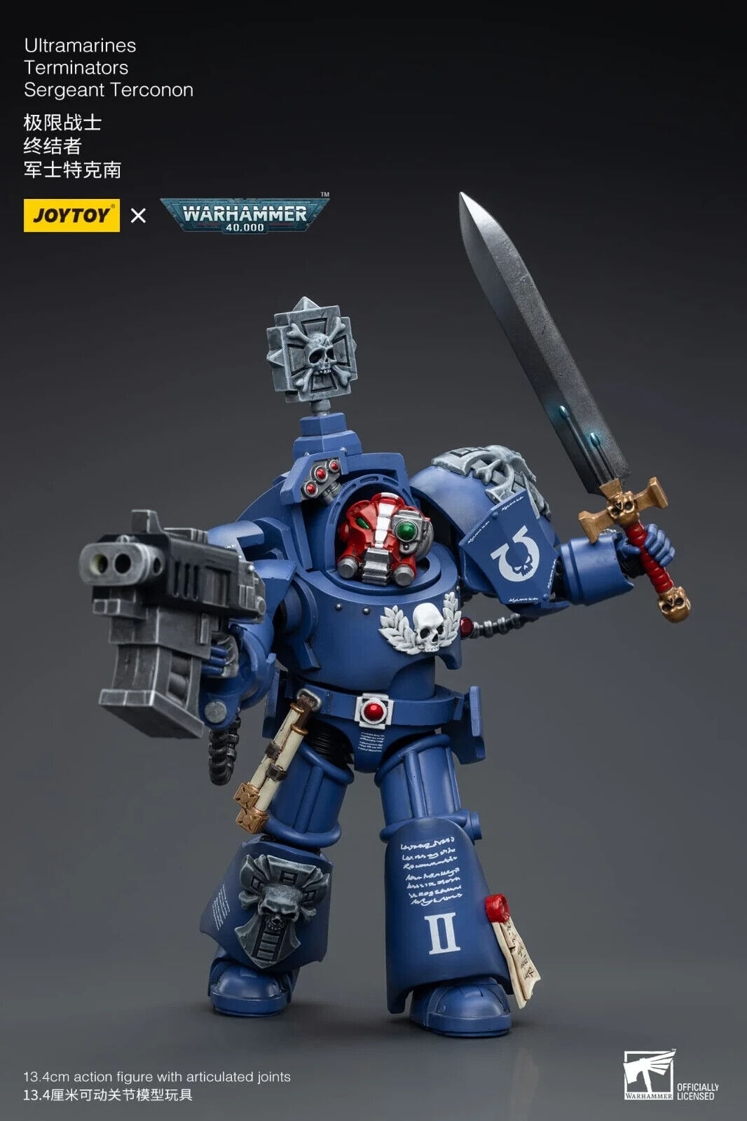 JoyToy Warhammer 40K Ultramarines Terminator Sergeant Terconon 1/18 (UK)