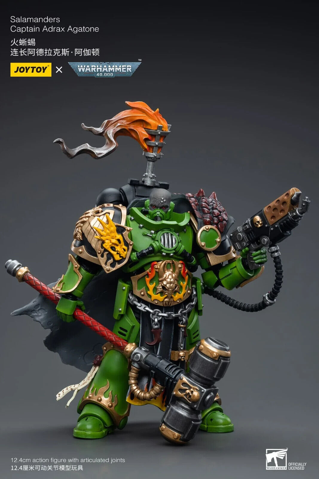 JoyToy Warhammer 40K Salamanders Captain Adrax Agatone 1/18 (UK)