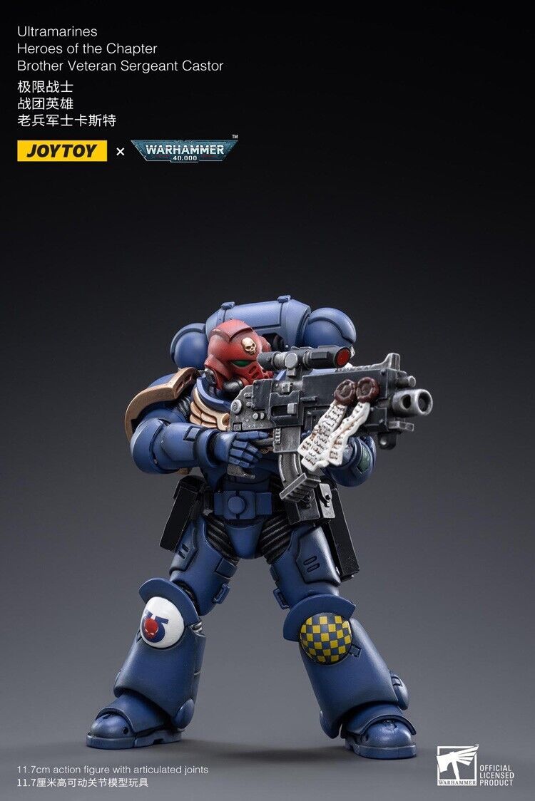 JoyToy Warhammer 40K Ultramarines Intercessors Sergeant Castor 1/18 (UK)