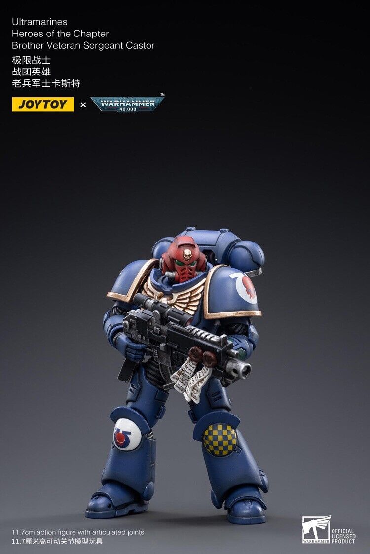 JoyToy Warhammer 40K Ultramarines Intercessors Sergeant Castor 1/18 (UK)