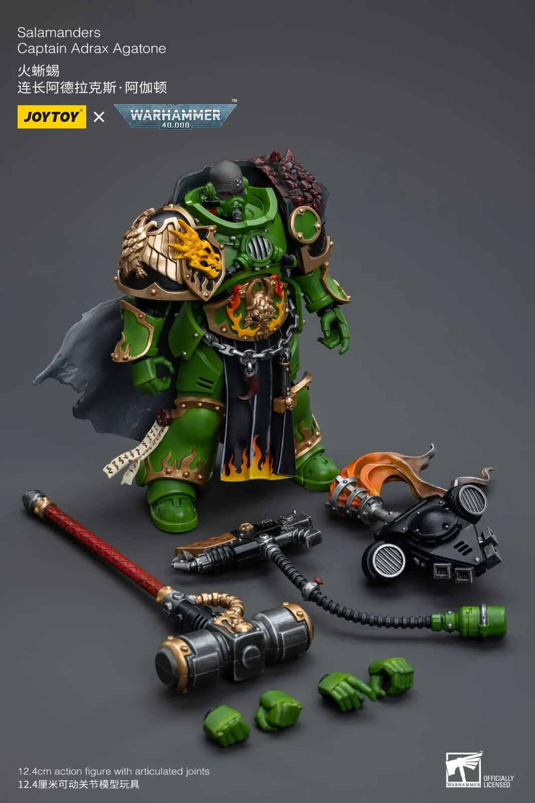 JoyToy Warhammer 40K Salamanders Captain Adrax Agatone 1/18 (UK)