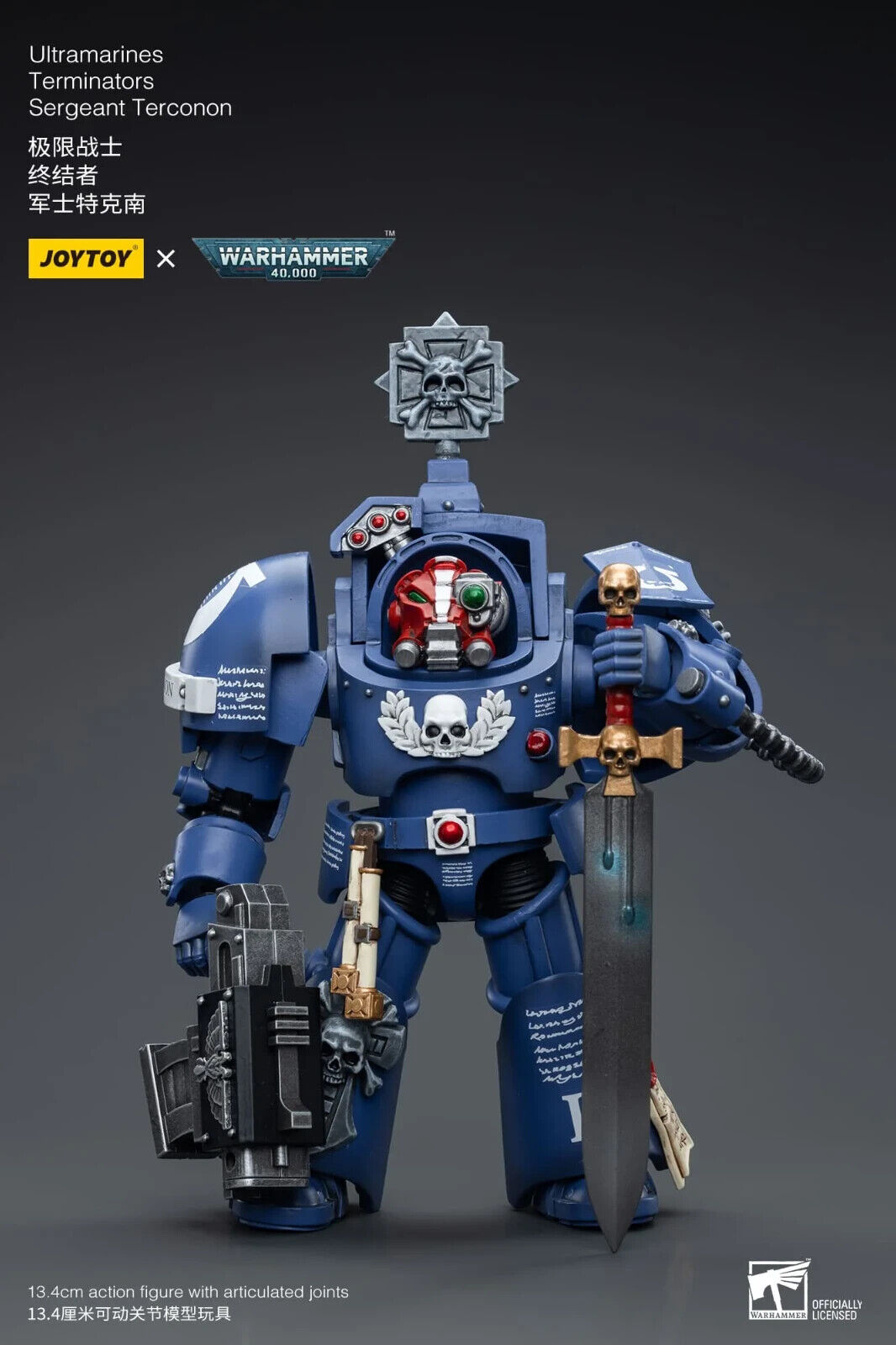 JoyToy Warhammer 40K Ultramarines Terminator Sergeant Terconon 1/18 (UK)